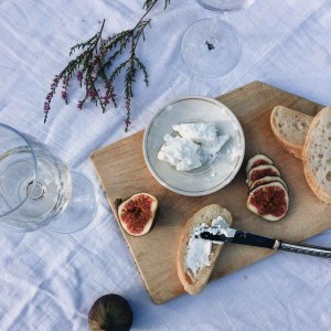 bread with cream on top